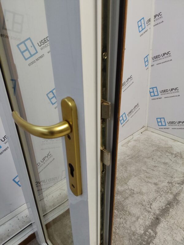 Used Oak Upvc Full Glass Back Door (outwards opening) 625mm x 2110mm 0291 - Image 7