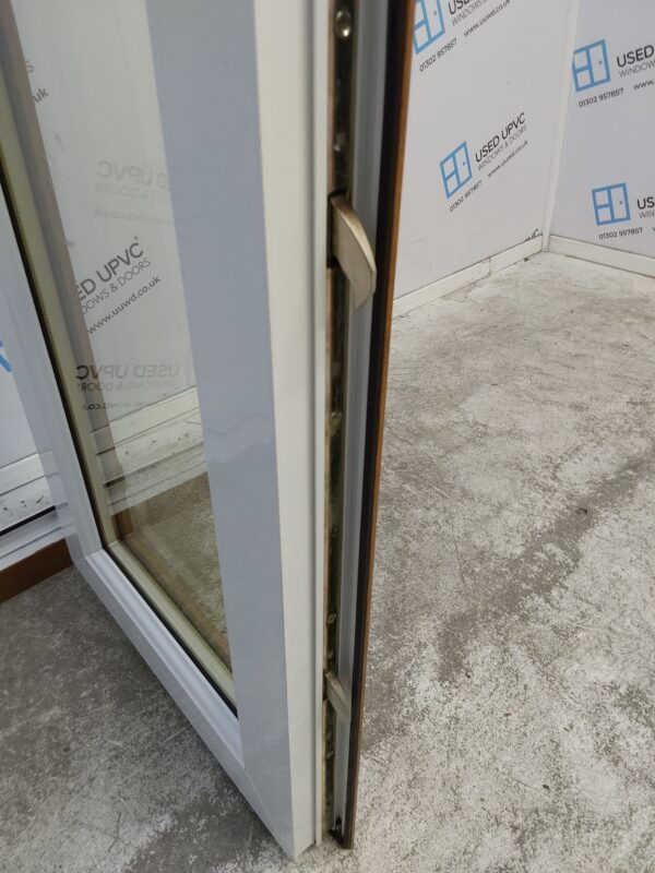 Used Oak Upvc Full Glass Back Door (outwards opening) 625mm x 2110mm 0291 - Image 8