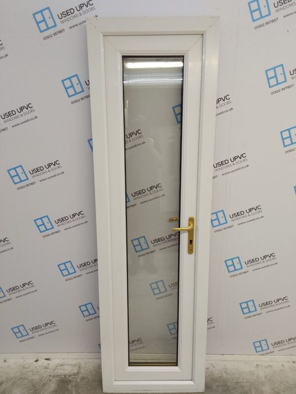 Used Oak Upvc Full Glass Back Door (outwards opening) 625mm x 2110mm 0291 - Image 2