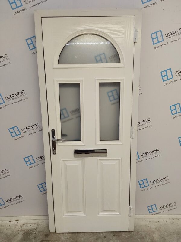 Used Black Composite Front Door 845mm x 2045mm 0078 - Image 2