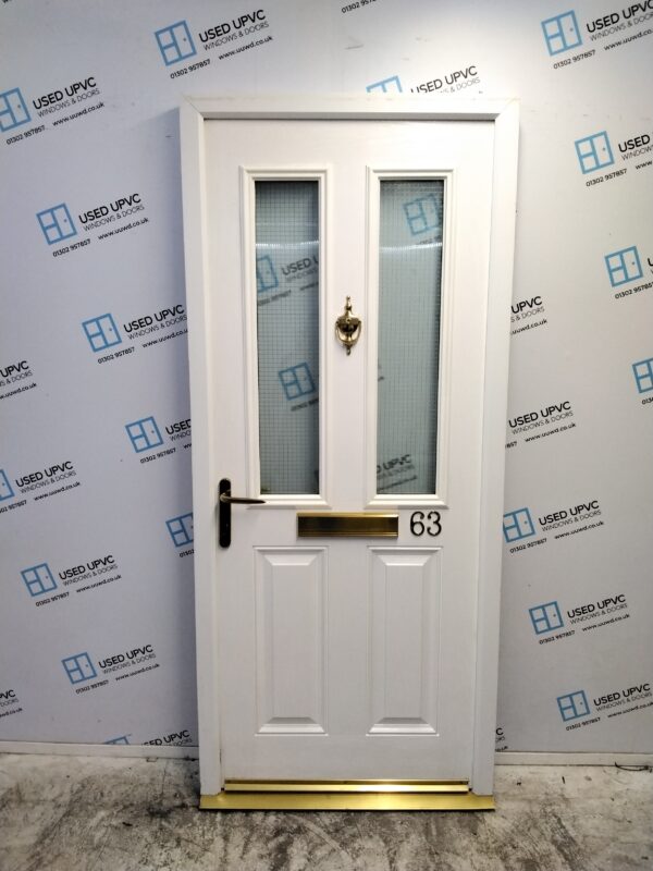 Used White Composite Front Door 905mm x 2065mm 0747