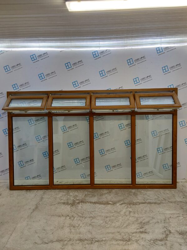 Used Oak Upvc Window 2895mm x 1710mm LW0057 - Image 3