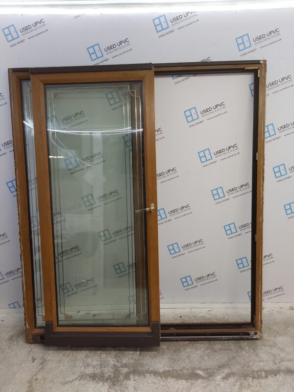 Used Oak Upvc Sliding Patio Doors 1805mm x 2035mm EA6 - Image 4