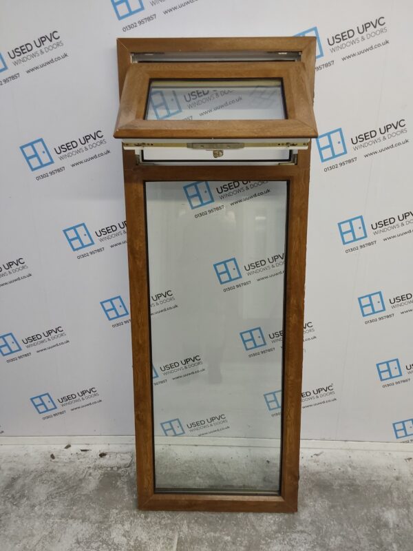 Used Oak Upvc Window 625mm x 1710mm W0062 - Image 3