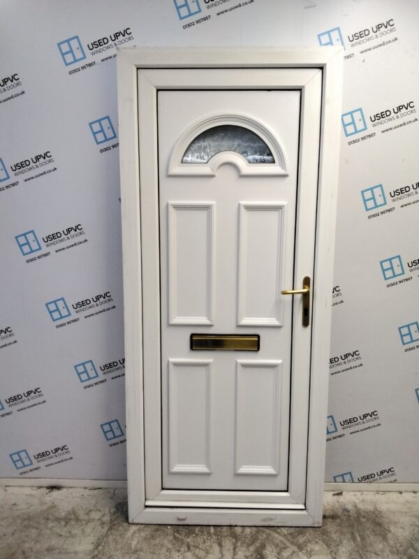 Used White Upvc Front Door 880mm x 2040mm 0126