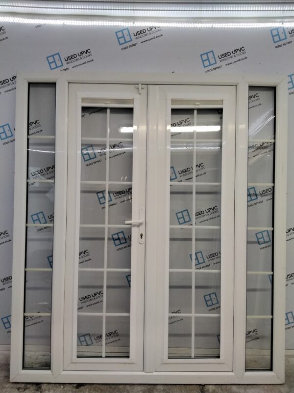 Used White French door and sides 1805mm x 2040mm EA9 - Image 2
