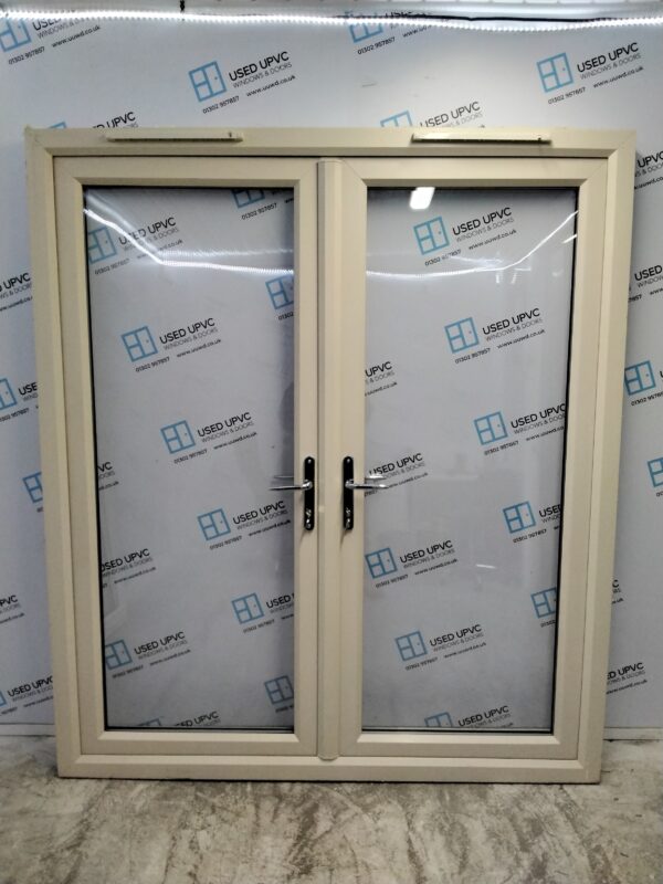 Used Cream Upvc French Doors 1800mm x 2060mm EA28 - Image 2
