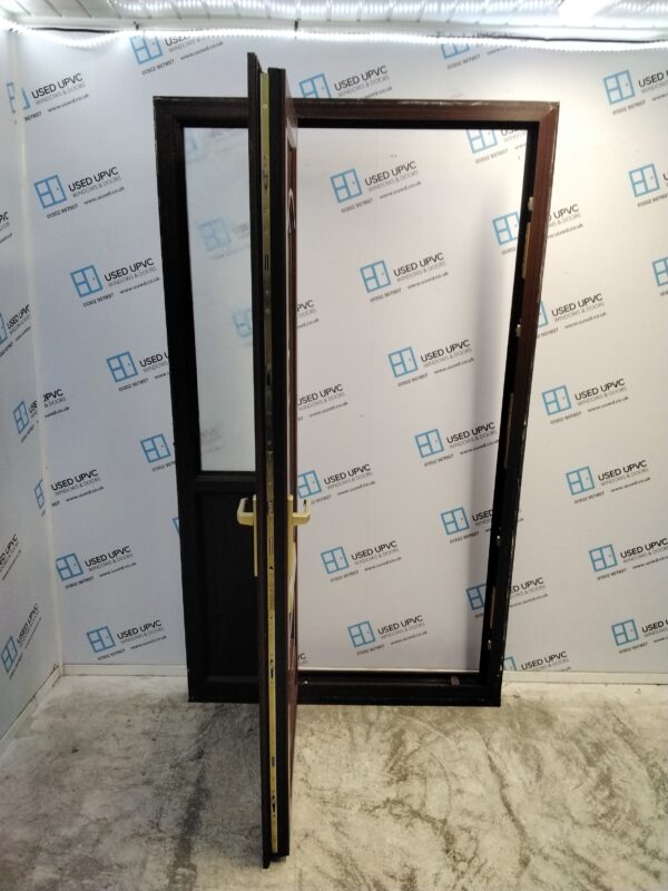 Used Woodgrain Upvc Front Door And Side Panel 1185mm x 2090mm DS013 - Image 3