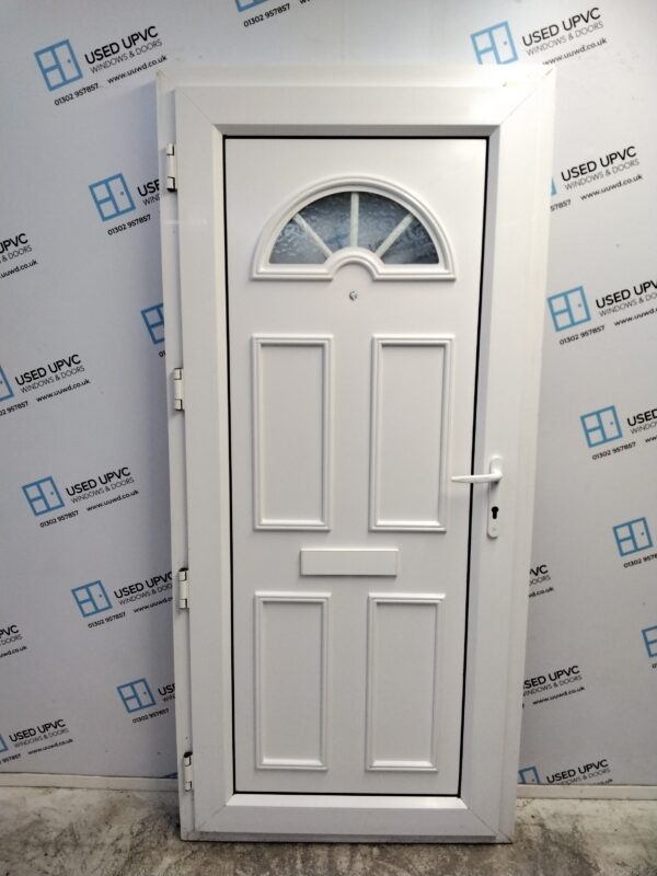 Used White Upvc Front Door 930mm x 2020mm 0383 - Image 2