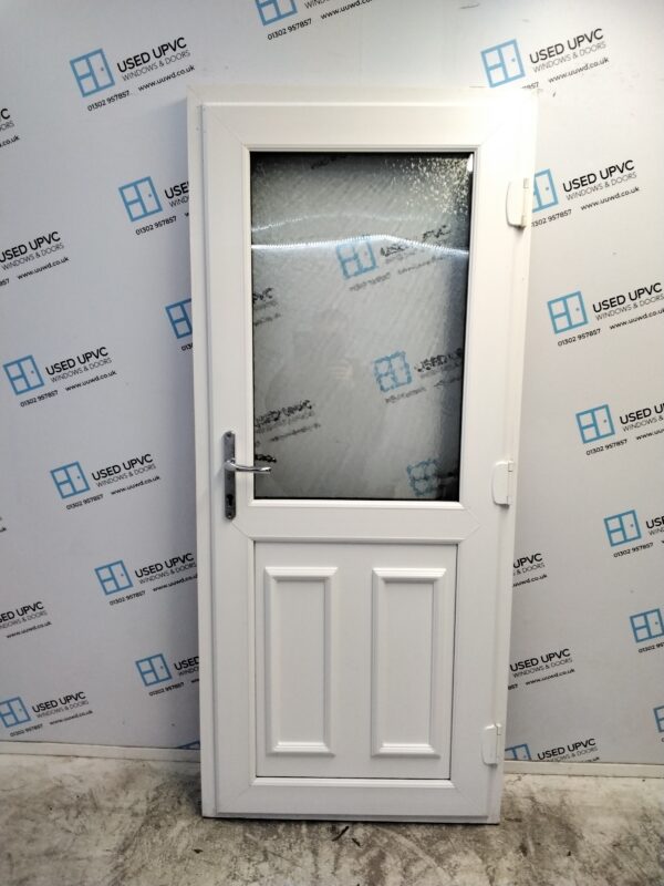 Used Rosewood Upvc Back Door 870mm x 2005mm 0891 - Image 2