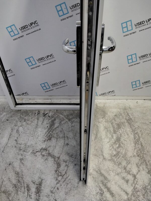 Used Rosewood Upvc Back Door 870mm x 2005mm 0891 - Image 5