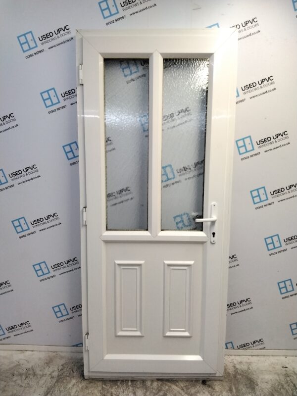 Used White Upvc Back Door 880mm x 2090mm C9D46 - Image 2