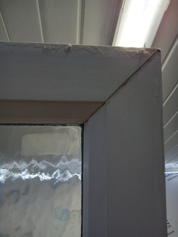 Used White Upvc Back Door And Toplight 855mm x 2395mm 0261 - Image 8