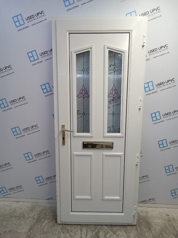 Used White Upvc Front Door 855mm x 2070mm C9D37 - Image 2