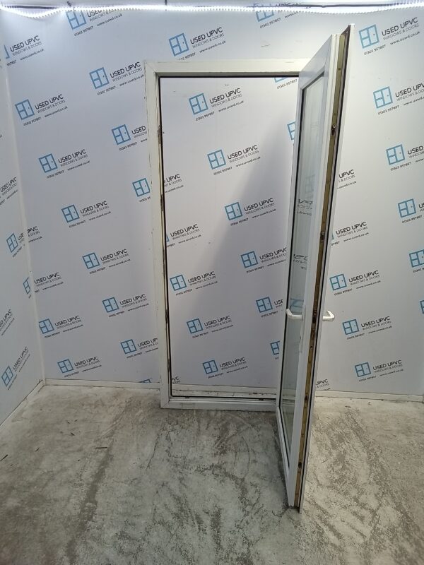 Used White Upvc Back Door 840mm x 2055mm C9D68 - Image 3
