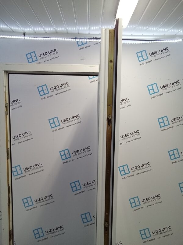 Used White Upvc Back Door 840mm x 2055mm C9D68 - Image 4