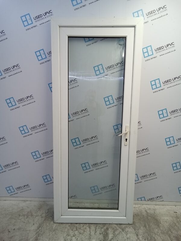 Used White Upvc Back Door 840mm x 2055mm C9D68