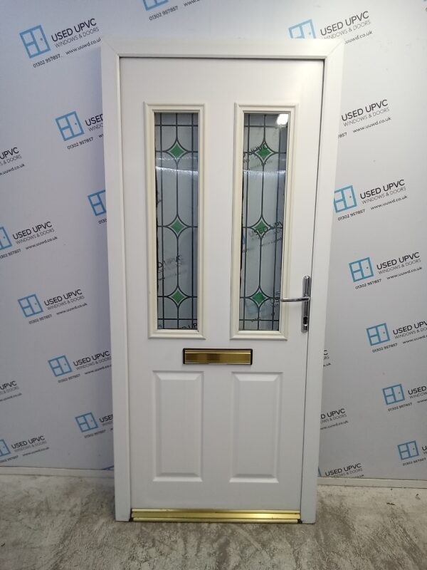 Used White Composite Front Door 920mm x 2050mm C10D01