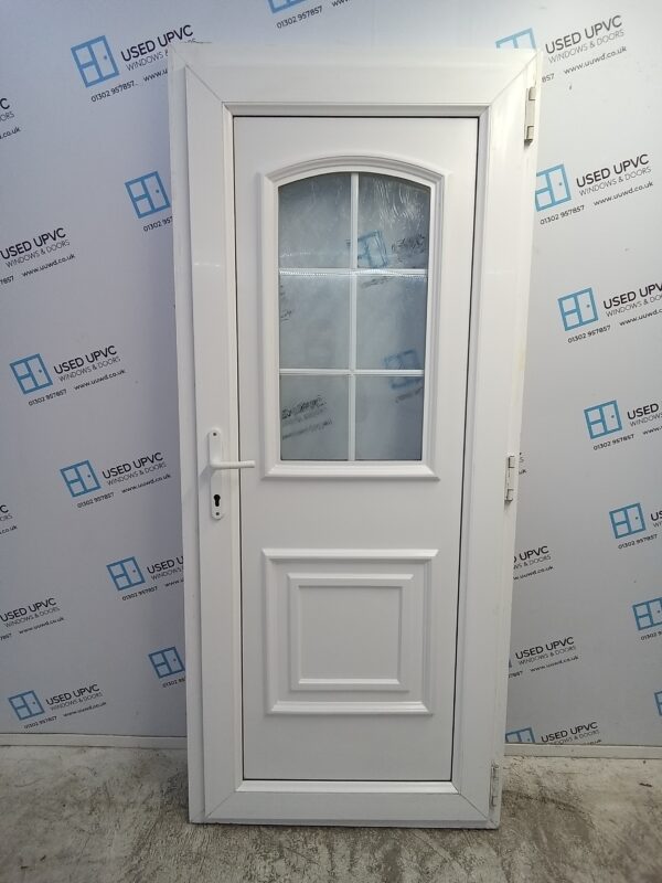 Used White Upvc Back Door 890mm x 2075mm C10D03 - Image 2