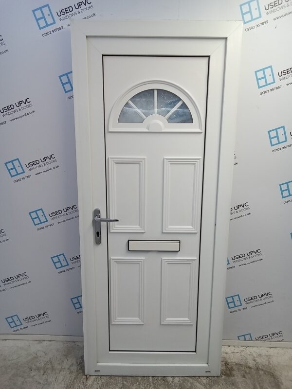 Used White Upvc Front Door 840mm x 2010mm C10D04