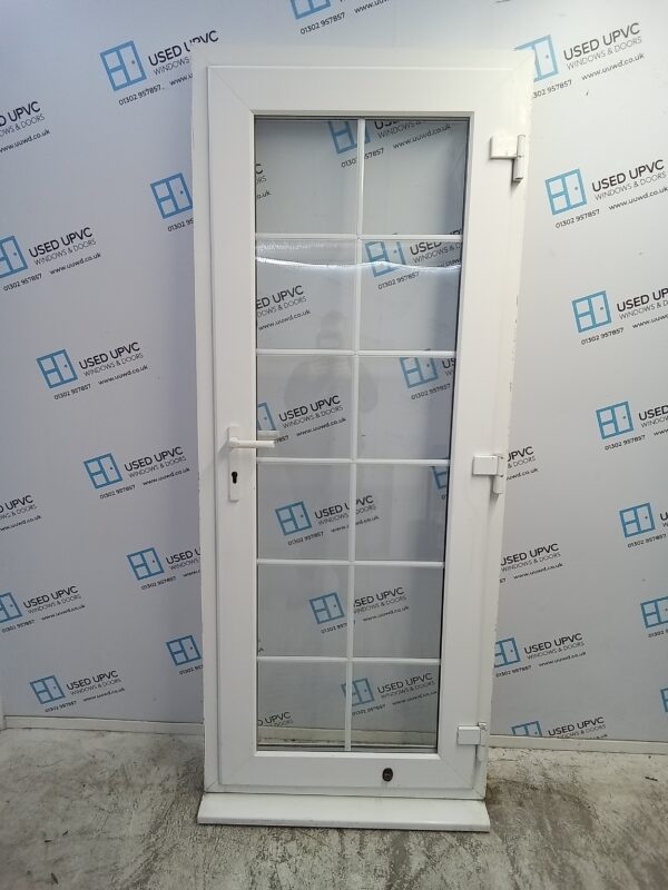 Used White Upvc Outward Opening Back Door 840mm x 2080mm C10D05