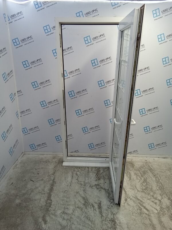 Used White Upvc Outward Opening Back Door 840mm x 2080mm C10D05 - Image 3