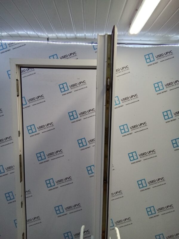 Used White Upvc Outward Opening Back Door 840mm x 2080mm C10D05 - Image 4