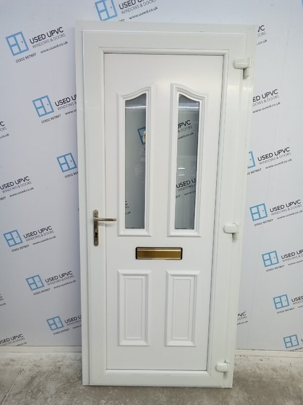 Used White Upvc Front Door 915mm x 2045mm (Reduce To 895mm x 2045mm) 0085 - Image 2