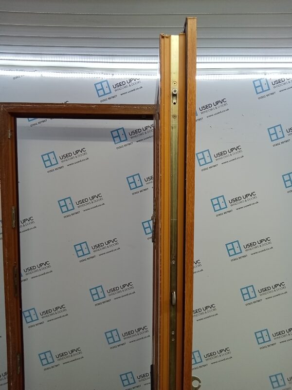 Used Oak Upvc Front Door 930mm x 2080mm 0451 - Image 4