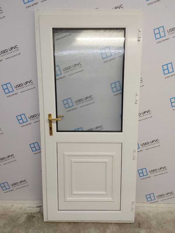 Used White Upvc Back Door 920mm x 2020mm 0291 - Image 2