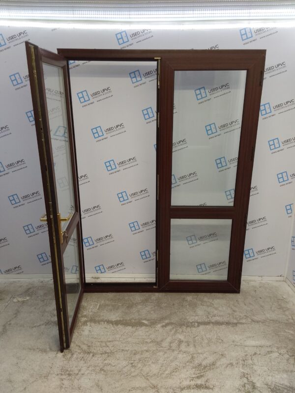 Used Woodgrain Upvc French Doors 1550mm x 2130mm EA20 - Image 3