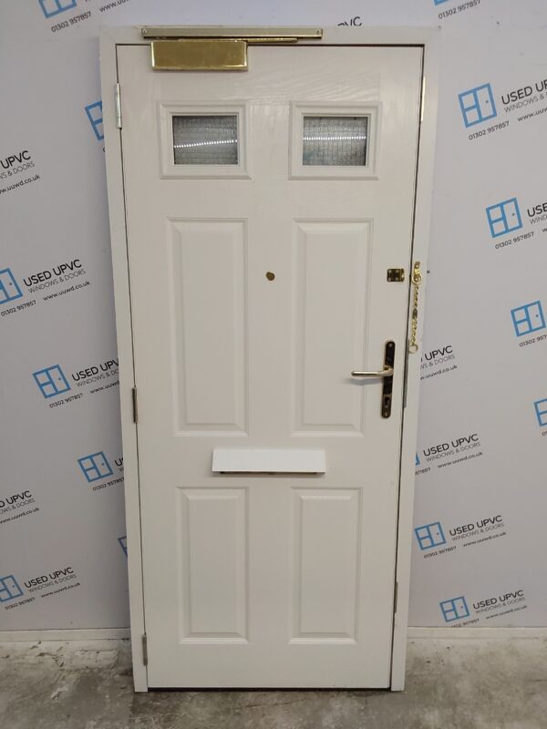 Used Red Composite Front Door 900mm x 2030mm 0762 - Image 2