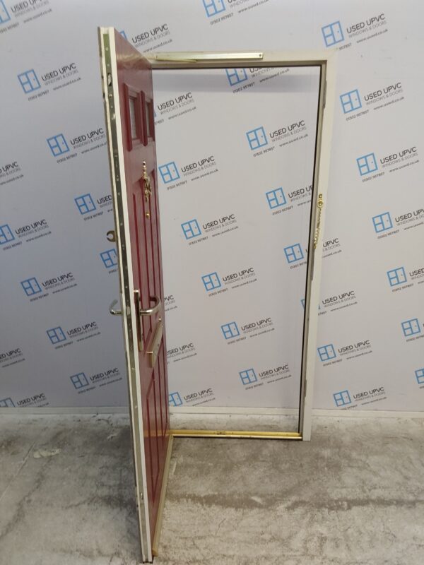 Used Red Composite Front Door 900mm x 2030mm 0762 - Image 3
