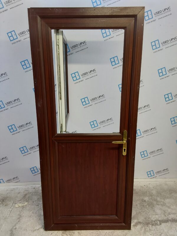 Used Woodgrain Upvc Back Stable Door 890mm x 2065mm (reduce to 870mm 0372 - Image 5