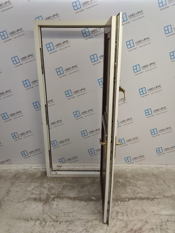 Used Woodgrain Upvc Back Stable Door 890mm x 2065mm (reduce to 870mm 0372 - Image 3
