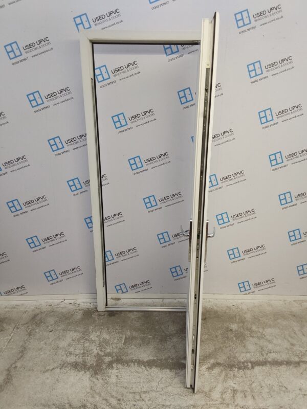 Used White Upvc Back Door 810mm x 2045mm (outwards opening) 0135 - Image 3