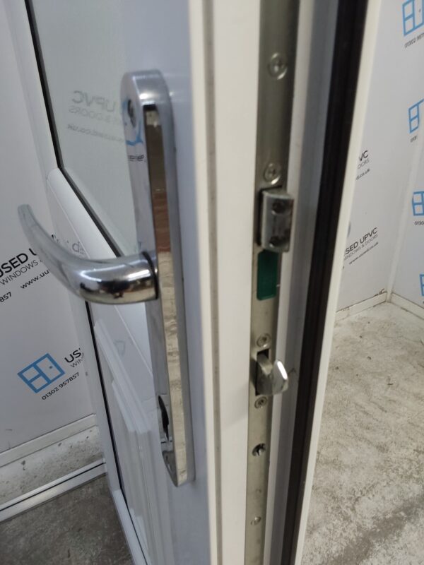 Used White Upvc Back Door 810mm x 2045mm (outwards opening) 0135 - Image 5