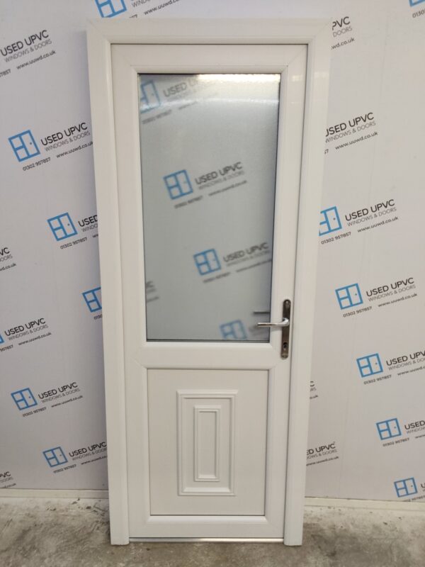 Used White Upvc Back Door 810mm x 2045mm (outwards opening) 0135 - Image 2