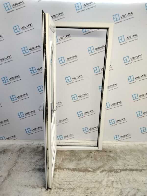 Used White Upvc Back Door 900mm x 2010mm (Reduce To 880mm x 2010mm) 0095 - Image 3
