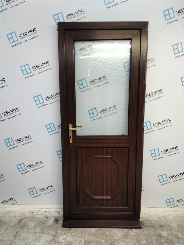 Used Woodgrain Upvc Back Door 845mm x 2060mm 0098