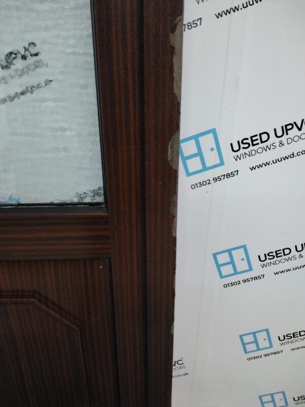 Used Woodgrain Upvc Back Door 845mm x 2060mm 0098 - Image 9