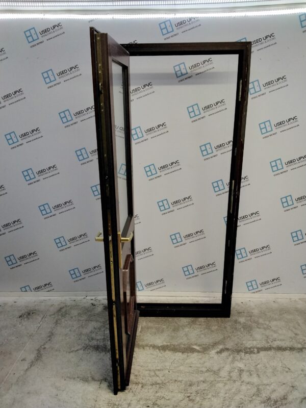 Used Woodgrain Upvc Back Door 845mm x 2060mm 0098 - Image 3