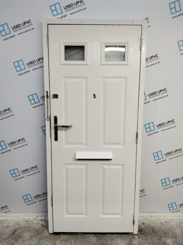 Used Dark Blue Composite Front Door 900mm x 2030mm C10D04 - Image 2