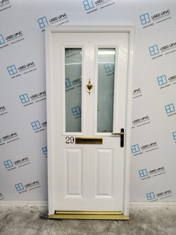 Used White Composite Front Door 910mm x 2075mm C10D07