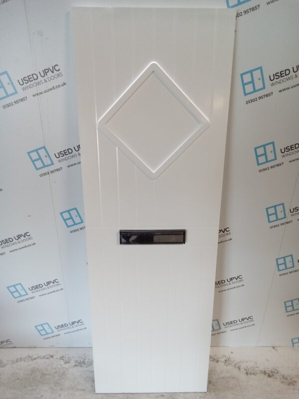 Used White Upvc Front Door Panel 619mm x 1855mm x 28mm UFDP0026 - Image 4