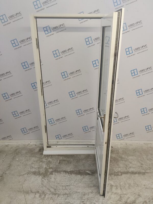 Used White Upvc Back Door (outwards opening) 885mm x 1955mm 0191 - Image 3