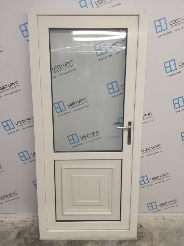 Used White Upvc Back Door (outwards opening) 885mm x 1955mm 0191 - Image 2