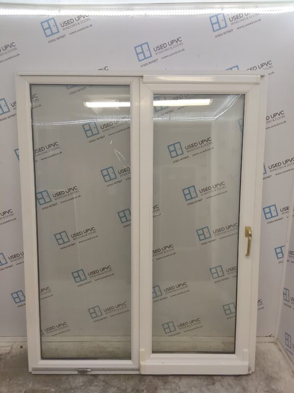 Used White Upvc Sliding Patio Doors 1585mm x 2040mm EA10 - Image 2