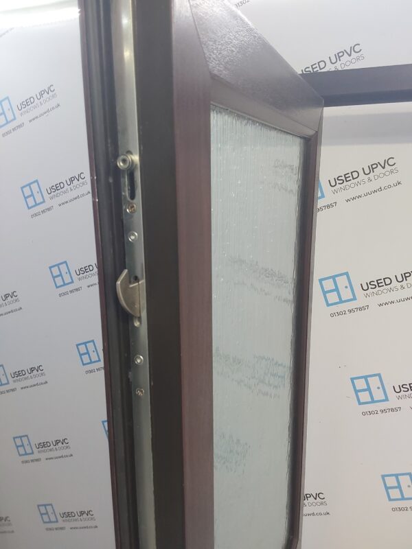 Used Rosewood Upvc Back Door 890mm x 2060mm (reduce to 875mm) 0786 - Image 4