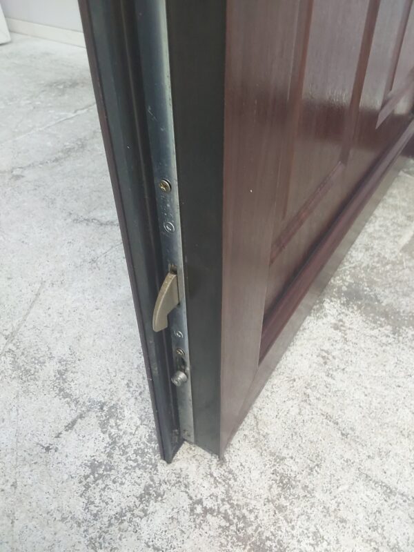 Used Rosewood Upvc Back Door 890mm x 2060mm (reduce to 875mm) 0786 - Image 6